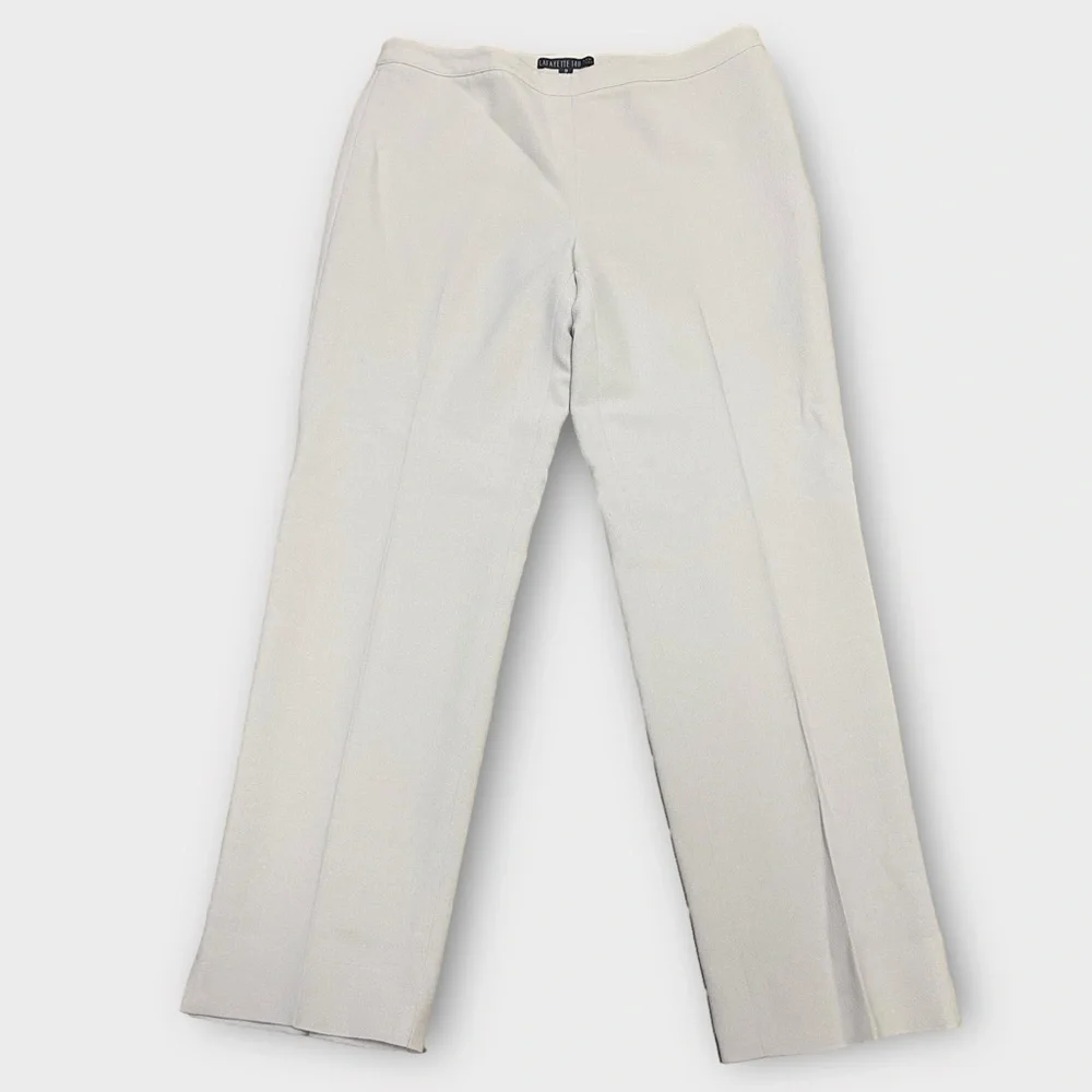 Lafayette 148 New York Women’s Bleecker Pants Size 10 100% Virgin Wool Neutral